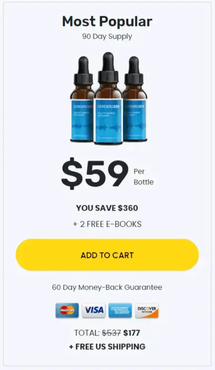 Cerebrozen 3 bottle price