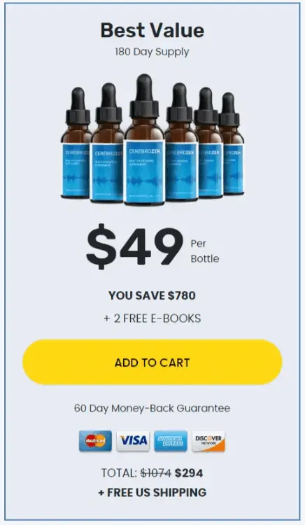 Cerebrozen 6 bottle price